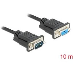 DELOCK 86599 - Serial cable, RS-232, connector/socket, 10 m