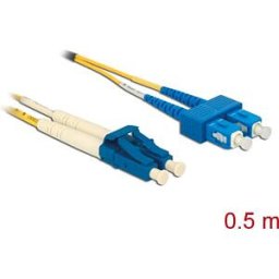 DELOCK 86548 - Duplex-LWL, LC/SC, 9/125µ, 0,5m, OS2