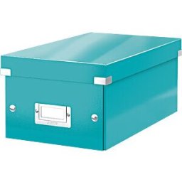 LEITZ 60420051 - Archive box C&S WOW DVD, ice blue