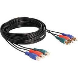 DELOCK 85370 - Cinch RGB video cable 3 x male to 3 x female 3 m