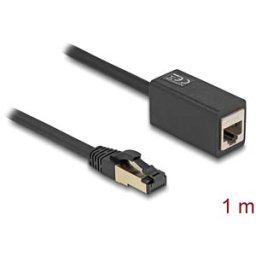 DELOCK 87105 - Patch cable extension, Cat.8.1, S/FTP, black, 1 m