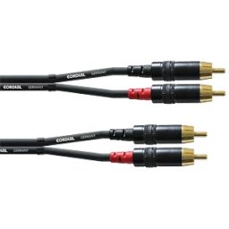 CORDIAL CFU-CC 0,9 - 2 x RCA cable, plug/plug, 0.9 m