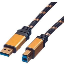 ROLINE GOLD ROLINE 11028902 - USB 3.0 cable, USB-A to USB-B connector, 1.8 m