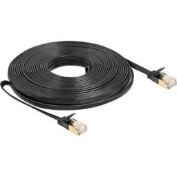 DELOCK 80350 - Patch cable Cat.6a with Cat.7 raw cable U/FTP 10 m black
