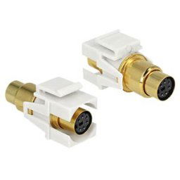 DELOCK 86339 - Keystone mini-DIN 6-pin socket>socket, gold-plated
