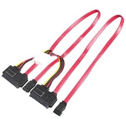 DELOCK AK 671-SATA 2DEL - Serial ATA, flat, 2x 0.45 m