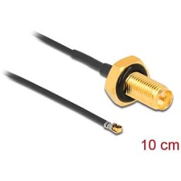 DELOCK 12655 - MHF® 4L LK plug to RP-SMA socket 10 cm, protected