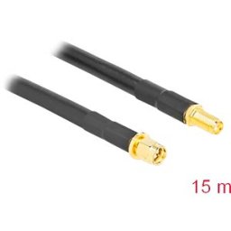 DELOCK 90463 - SMA connector to SMA socket LMR/CFD300 15 m