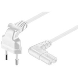 FREI ADC 100 WS GG - Power cord, Europlug, white, 1.0 m, angled,