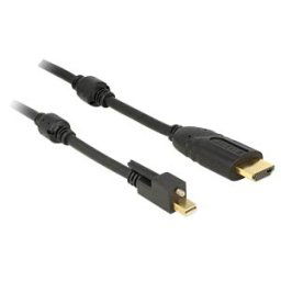 DELOCK 83730 - mini DisplayPort 1.2 male to HDMI a male, 2 m, black