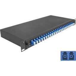 DELOCK 67009 - 19'' FO splice box, 24x LC duplex OS2, 1RU