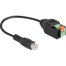 DELOCK 66327 - Kabel Cinch Buchse/Terminalblock Adapter mit Drucktaster 15 cm