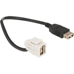 DELOCK 86327 - Keystone USB 2.0 A socket > USB 2.0 A socket 110°