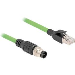 DELOCK 80424 - M12 cable, A-coded, 8-pin plug / RJ45 plug, 5 m