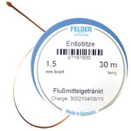FELDER LÖTTECHNIK ELL FE 15-4 - Copper desoldering braid, W: 2.5 mm, L: 15 m