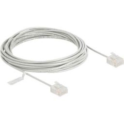 DELOCK 80771 - RJ45 Network Cable Cat.6 UTP Ultra Slim 5 m grey with short plug
