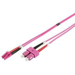 DIGITUS 2532034 - FO patch cable, OM4, LC / SC, duplex, violet, 3m