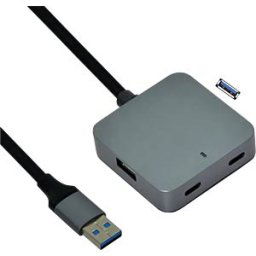VALUE 12991124 - USB 3.0 four-port hub, 2x USB-A, 2x USB-C, 5-m connection cable