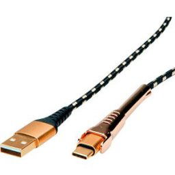 ROLINE GOLD ROLINE 11028920 - Sync and charging cable, USB-A -> USB-C, support, 1.0 m