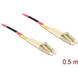 DELOCK 86544 - Duplex-LWL, LC/LC, 50/125µ, 0,5m, OM4