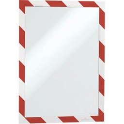 DURABLE 4944132 - Info frame, self-adhesive, A4, red/white, pack of 2