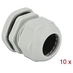 DELOCK 60227 - Cable Gland, PG29, 10 pieces, grey
