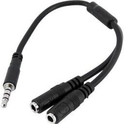 STARTECH.COM ST MUYHSMFF - headset cable, 3,5 mm jack to 2x jack extension, 0,15 m