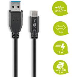 GOOBAY USB 3.1 CA1SW - USB C plug > USB 3.0 A plug 1.0 m