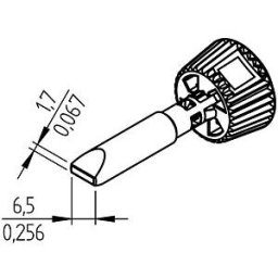 ERSA 0142CDLF65 - ERSADUR soldering tip, 6.5 mm, chisel-shaped