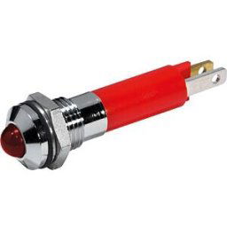 CML TECHNOLOGIES 19060353 - LED signal light, flashing red, 24 VDC, Ø8 mm, 80 mcd