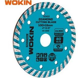 WOKIN 763410 - Diamond cutting disc, dry+wet, 100x16x7 mm