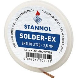 STANNOL ELL STA 2,5 - Desoldering wick Solder-Ex, copper, 1,6 m x 2,5 mm