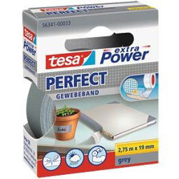 TESA 56341 GR - TESA extra Power cloth tape, 19 mm, grey