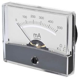 FREI PM 2-500MA - Moving coil meter, 500 mA, W: 60 mm, H: 46 mm
