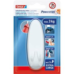 TESA 59025 - Powerstrips XL hook, oval, 3 kg