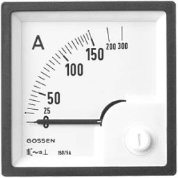GILGEN, MÜLLER & WEIGERT EQB 72-4A - Ammeter 0 - 4 A/8 A, 72 x 72 mm