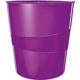 LEITZ 52781062 - WOW waste paper basket, 15 l, purple