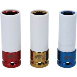 KS TOOLS GMBH KS 515.1005 - 1/2'' aluminium rim power socket wrench set, 3 pieces