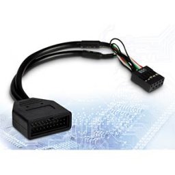 INTER-TECH IT88885217 - USB 3.0 internal 19-pin female connector to USB 2.0 9-pin male c