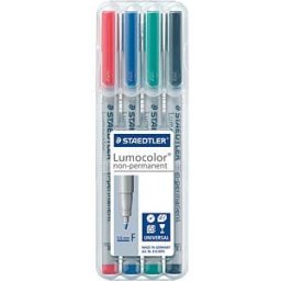 STAEDTLER 316WP4 - Lumocolor non-permanent box with 4 colours, F 0.6 mm