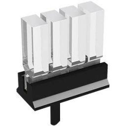 MENTOR MEN 1296.4124 - Light guide 4-way 10.5 mm, 3 x 2 mm, vertical