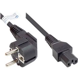 GOOD CONNECTIONS GC P0150-S007 - power cord type E+F CEE 7/7 to C15, black, 1,00 mm², 0,75 m