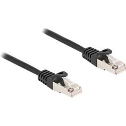 DELOCK 80186 - RJ50 cable, plug / plug, S/FTP, 0.5 m, black