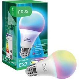NOUS P3 - Smart light bulb, E27, 9 W, RGB, WIFI
