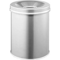 DURABLE 330523 - Safe paper bin, round, 15 l, silver