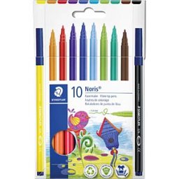 STAEDTLER 326C10 - Fibre-tip pens, 1 mm, 10 colours, box