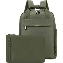 GOLLA 76465 - Laptop backpack 15.6‘ with sleeve 13’ as a set in green