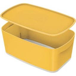 LEITZ 52630019 - Storage box, small with lid, yellow