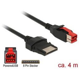 DELOCK 85480 - PoweredUSB cable male 24V > 8 Pin, 4 m