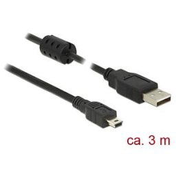 DELOCK 84915 - Cable USB 2.0 Type-A male > Mini-B male 3.0 m